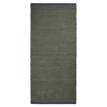 Covor tip traversa verde inchis din iuta 70x150 cm Notes - Mette Ditmer Denmark imagine