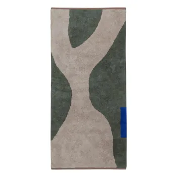 Covor tip traversa verde inchis lavabil din bumbac 70x150 cm Figura - Mette Ditmer Denmark imagine