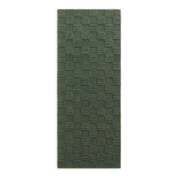 Covor tip traversa verde inchis tesut manual din lana 80x200 cm Scala - Villeroy&Boch imagine