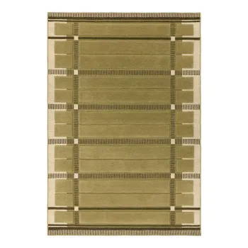 Covor verde/bej tesut manual din lana 200x290 cm - Asiatic Carpets imagine