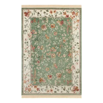 Covor verde/crem din viscoza 160x230 cm Oriental - Nouristan imagine