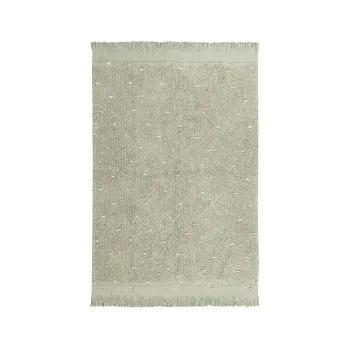 Covor verde deschis lavabil/tesut manual din bumbac 140x200 cm Woods Symphony Olive - Lorena Canals imagine