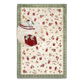 Covor verde din amestec de bumbac 160x230 cm cu model de Craciun Toy's Delight Green Christmas - Villeroy&Boch imagine
