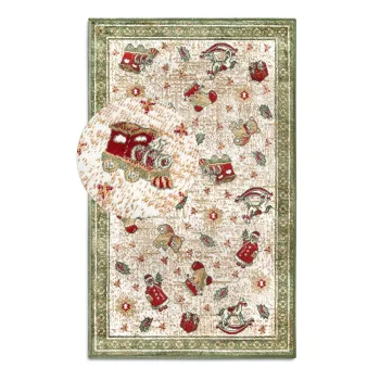 Covor verde din amestec de bumbac 50x80 cm cu model de Craciun Toy's Delight Green Christmas - Villeroy&Boch imagine