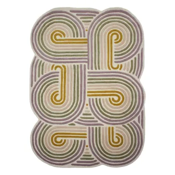 Covor verde E>esut manual din lAcnA140x200 cm Spiral Shaped aEURFlair Rugs imagine