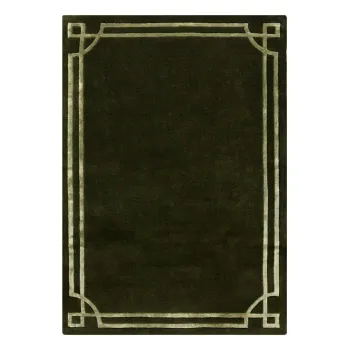 Covor verde inchis tesut manual din lana 120x170 cm Gatsby - Flair Rugs imagine