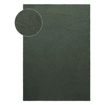 Covor verde inchis tesut manual din lana 160x230 cm Calmio - Hanse Home imagine