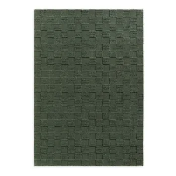 Covor verde inchis tesut manual din lana 160x230 cm Scala - Villeroy&Boch imagine