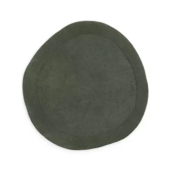 Covor verde inchis tesut manual rotund din amestesc de lana o 160 cm Kari Organic - Villeroy&Boch imagine