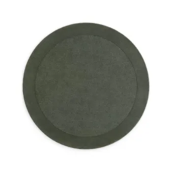 Covor verde inchis tesut manual rotund din amestesc de lana o 200 cm Kivi - Villeroy&Boch imagine