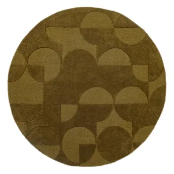 Covor verde inchis tesut manual rotund din lana o 160 cm Gigi - Flair Rugs imagine