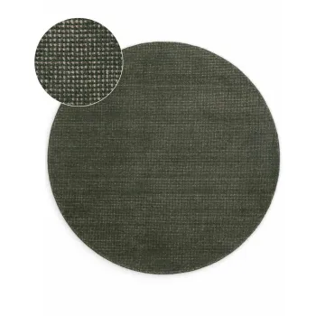 Covor verde inchis tesut manual rotund din lana o 160 cm Greenwich - Ted Baker imagine