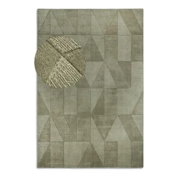 Covor verde tesut manual din lana 120x170 cm Ursule - Villeroy&Boch imagine