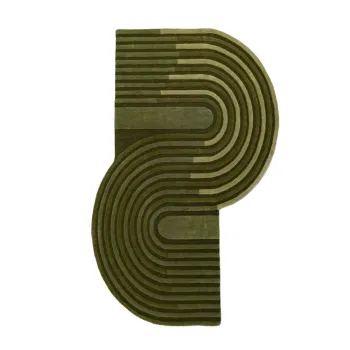 Covor verde tesut manual din lana 200x290 cm Conway Retro - Flair Rugs imagine