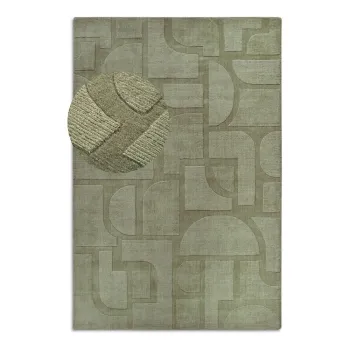 Covor verde tesut manual din lana 80x150 cm Alexis - Villeroy&Boch imagine