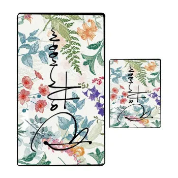 CovoraE(TM)e de baie 2 buc. 60x100 cm Green In Flower aEURFoutastic imagine