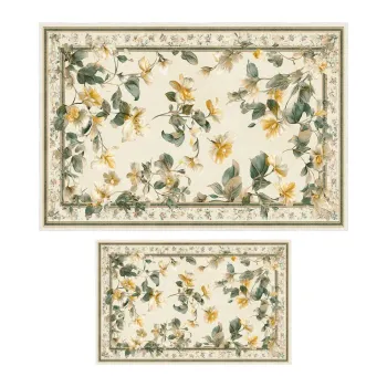 CovoraE(TM)e de baie bej 2 buc. 60x100 cm aEURFoutastic imagine