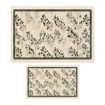 CovoraE(TM)e de baie bej 2 buc. 60x100 cm aEURFoutastic imagine