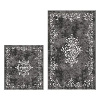 CovoraE(TM)e de baie gri 2 buc. 60x100 cm aEURFoutastic imagine