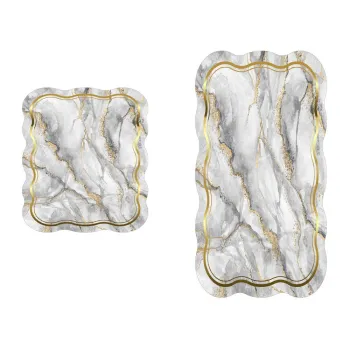 CovoraE(TM)e de baie gri/aurii 2 buc. 60x100 cm aEURFoutastic imagine