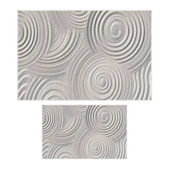 CovoraE(TM)e de baie gri-deschis 2 buc. 60x100 cm aEURFoutastic imagine