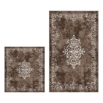 CovoraE(TM)e de baie maro 2 buc. 60x100 cm aEURFoutastic imagine