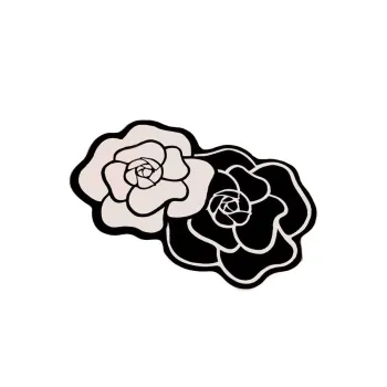 CovoraEde baie alb-negru 60x100 cm Bungari Rose aEURFoutastic imagine