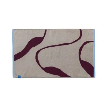 CovoraEde baie burgundy/grej pentru duEdin bumbac organic 50x80 cm Nova Arte aEURMette Ditmer Denmark imagine