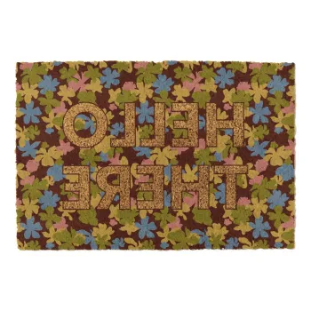 CovoraEde intrare din fibre de nucAde cocos 40x60 cm Hello There aEURArtsy Doormats imagine