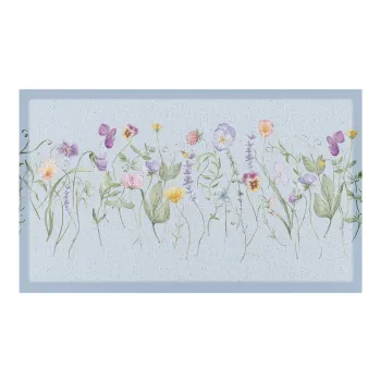 CovoraEde intrare din PVC 40x70 cm Blue Wild Flowers aEURArtsy Doormats imagine