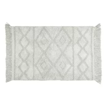 Covoras baie din bumbac organic Wenko Urla 60 x 90 cm, gri imagine