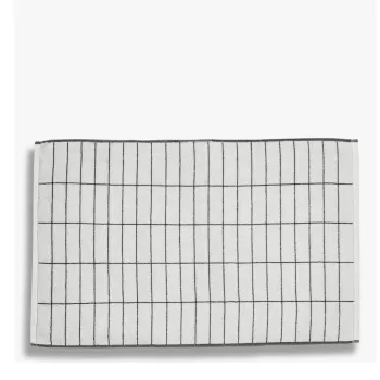 Covoras de baie alb 50x80 cm Tile Stone - Mette Ditmer Denmark imagine