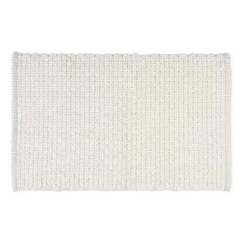Covoras de baie alb din material textil 50x80 cm Ecoli - Wenko imagine