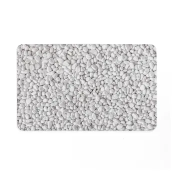 Covoras de baie alb-gri din cauciuc 50x80 cm Leandra - douceur d'interieur imagine