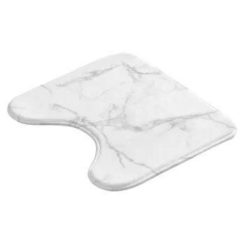 Covoras de baie alb-gri pentru WC 45x45 cm Marbre - douceur d'interieur imagine