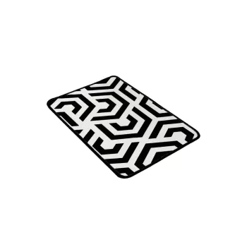 Covoras de baie alb/negru 60x40 cm Line - Foutastic imagine