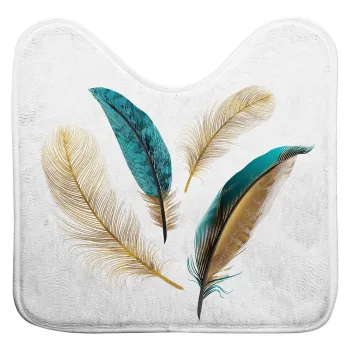 Covoras de baie alb pentru WC 45x45 cm Plumiss - douceur d'interieur imagine