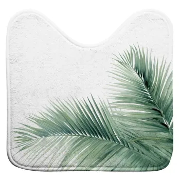 Covoras de baie alb-verde pentru WC 45x45 cm Havane - douceur d'interieur imagine