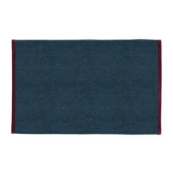 Covoras de baie albastru inchis/gri din bumbac organic 50x80 cm Soft - Mette Ditmer Denmark imagine