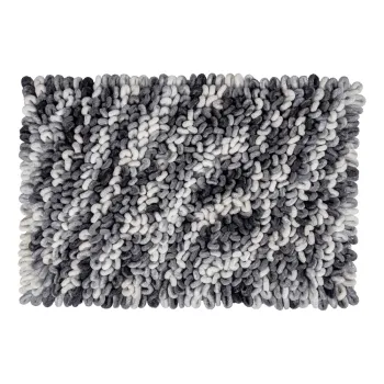 Covoras de baie albastru prafuit din material textil 60x90 cm Lerici - Wenko imagine