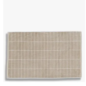 Covoras de baie bej 50x80 cm Tile Stone - Mette Ditmer Denmark imagine