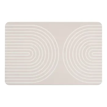 Covoras de baie bej din diatomit 39x60 cm Nazca - Wenko imagine
