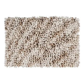 Covoras de baie bej din material textil 60x90 cm Lerici - Wenko imagine