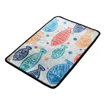Covoras de baie Chilai Colour Fish, 60 x 40 cm, colorat imagine