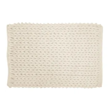 Covoras de baie crem 50x80 cm Ariel - douceur d'interieur imagine