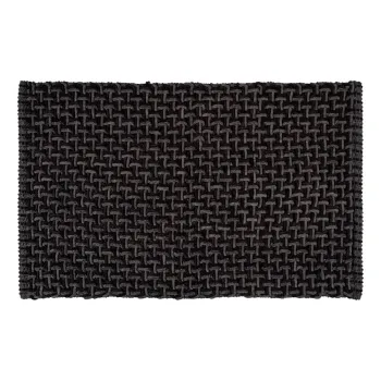 Covoras de baie gri antracit din material textil 50x80 cm Ecoli - Wenko imagine