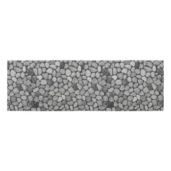 Covoras de baie gri din plastic 65x200 cm Sassi - Wenko imagine