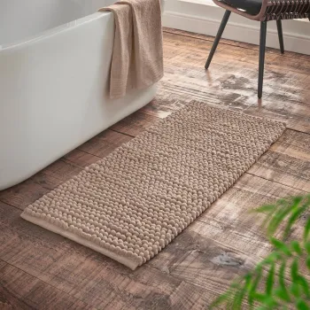 Covoras de baie maro 50x120 cm Aspen Bobble - Bianca imagine