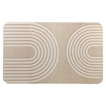 Covoras de baie maro deschis 50x80 cm Adriel - douceur d'interieur imagine