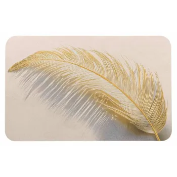 Covoras de baie maro deschis 50x80 cm Angelica - douceur d'interieur imagine